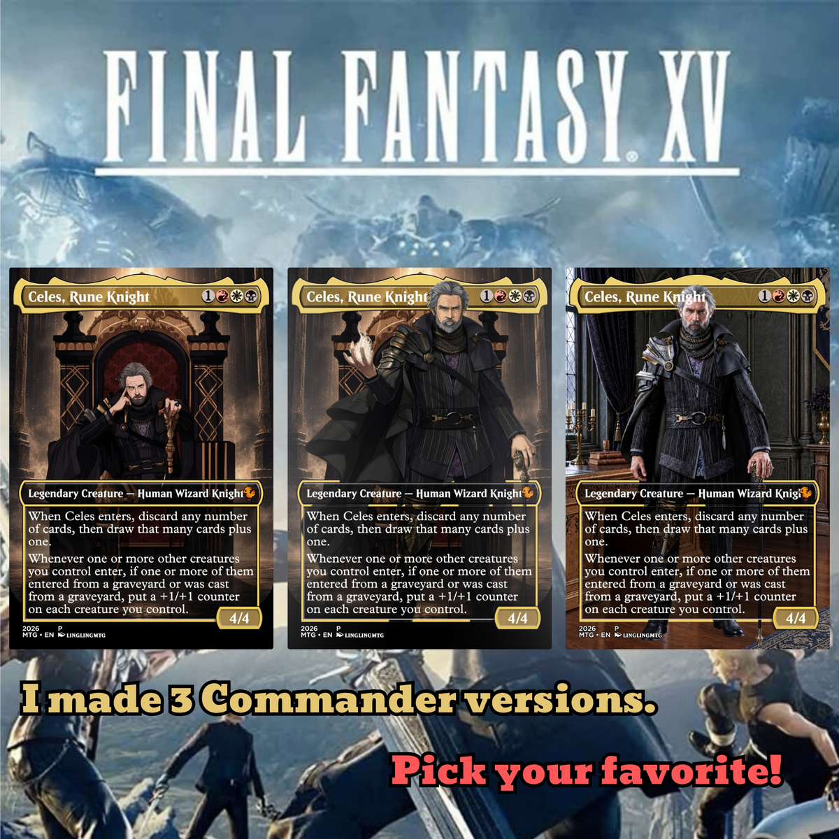 Final Fantasy set & precons Custom Design For Drake