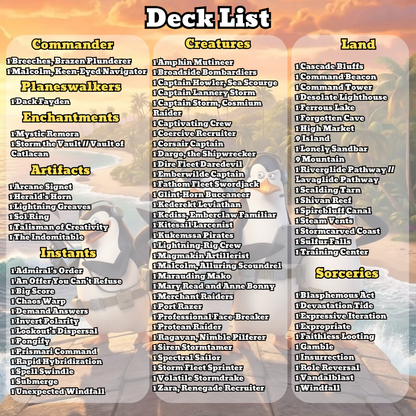 Penguins of Madagascar MTG Proxy Commander Deck