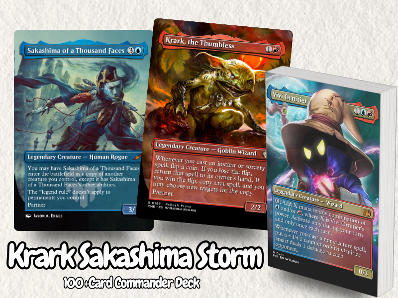 Krark Sakashima Storm MTG Proxy Commander Deck