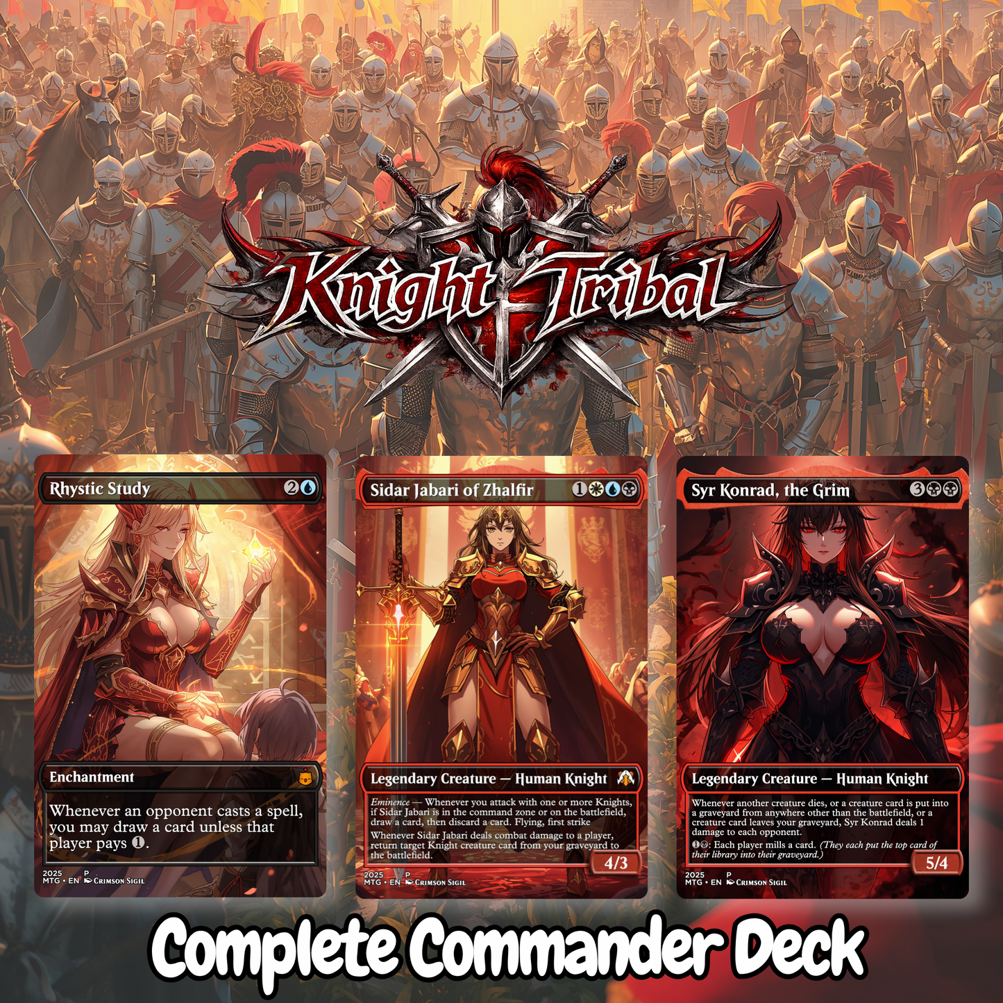 Knight Tribal MTG Proxy Commander Deck