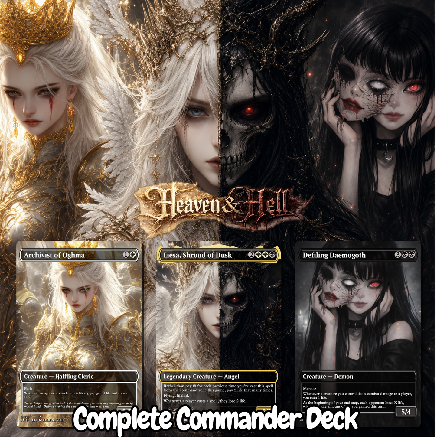 Heaven & Hell MTG Proxy Commander Deck