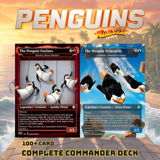 Penguins of Madagascar MTG Proxy Commander Deck