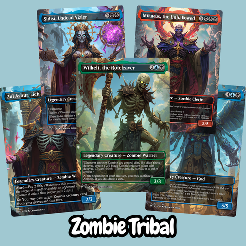 Zombie Tribal MTG Proxy Commander Deck