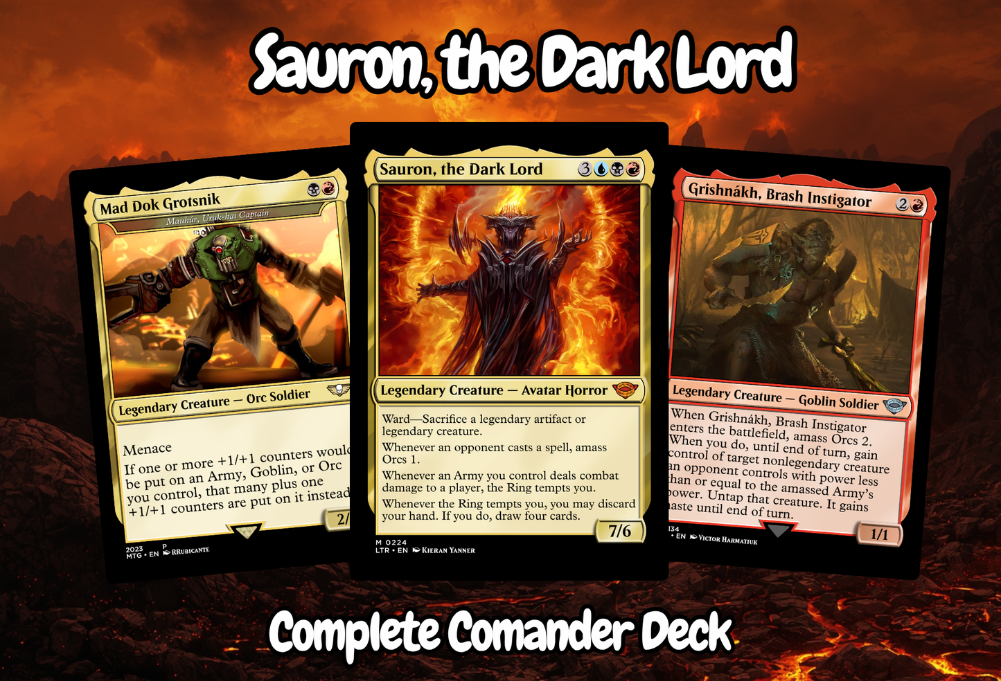 Sauron, the Dark Lord MTG Proxy Commander Deck
