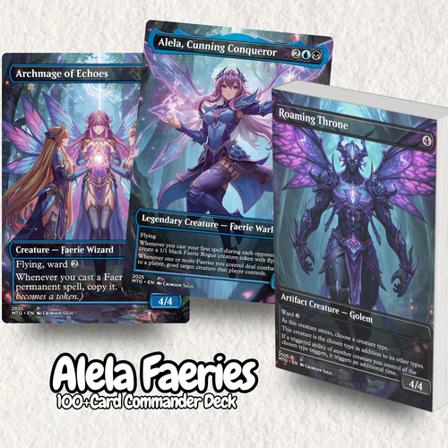 Alela Fearies MTG Proxy Commander Deck