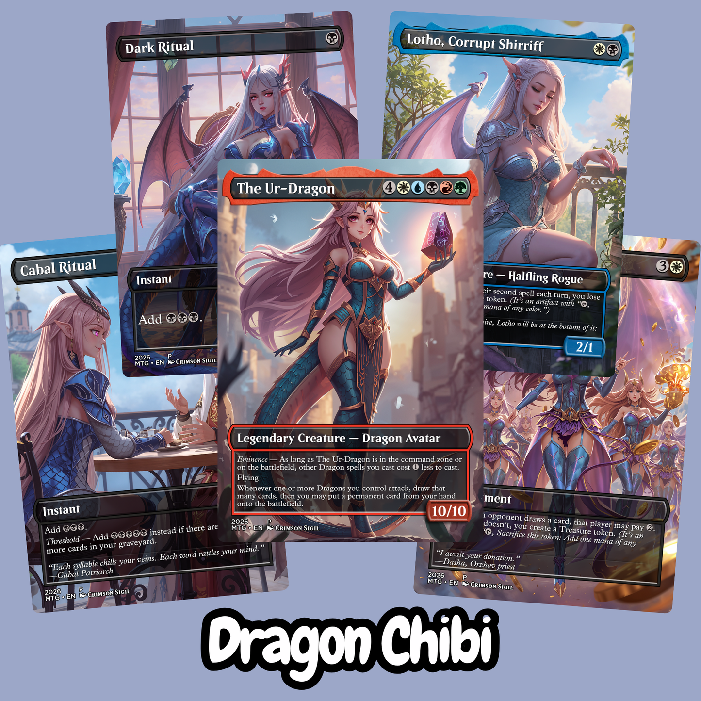 Dragon Chibi MTG Proxy Commander Deck