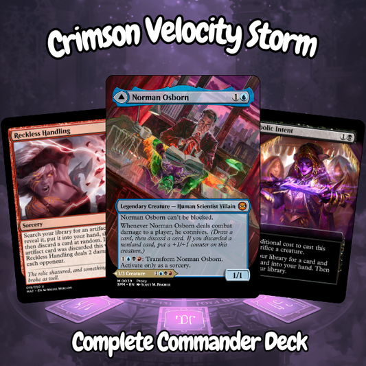Crimson Velocity Storm MTG Proxy Commander Deck