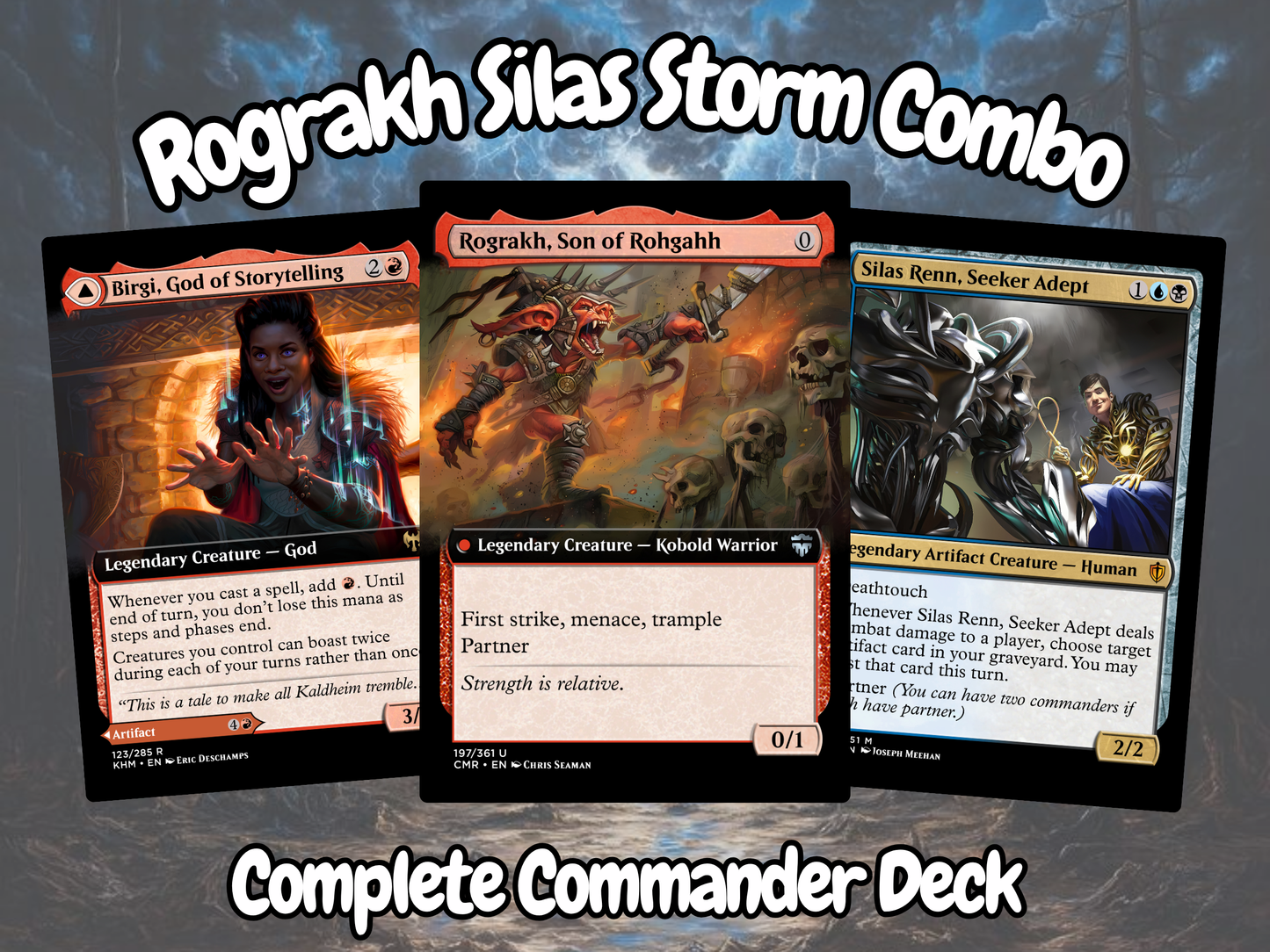 Rograkh Silas Storm Combo MTG Proxy Commander Deck