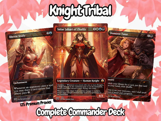 MTGproxyHUB™ Knight Tribal MTG Proxy Commander Deck