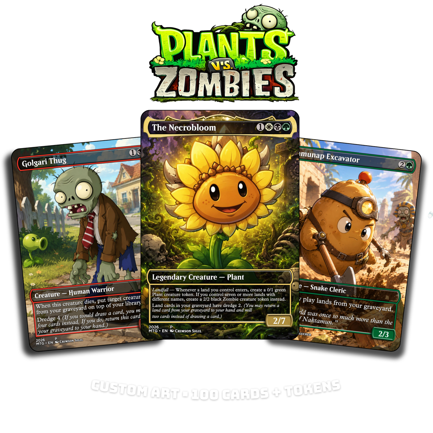 Plants & Zombies MTG Proxy Commander Deck