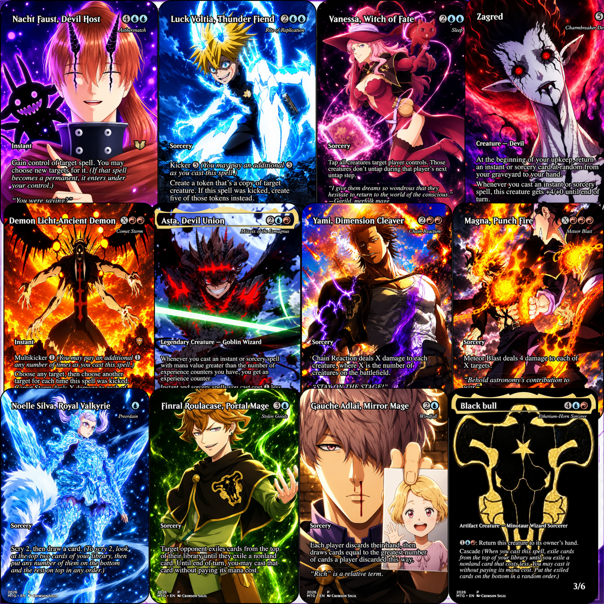Black Clover MTG Proxy Commander Deck