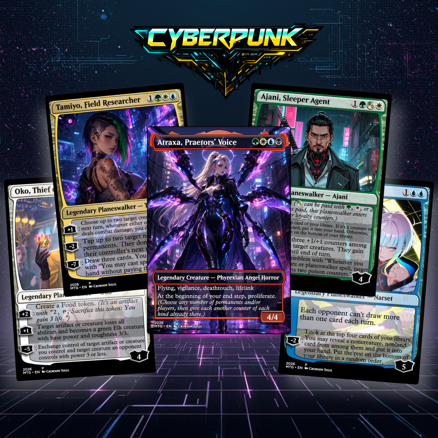 Cyberpunk MTG Proxy Commander Deck
