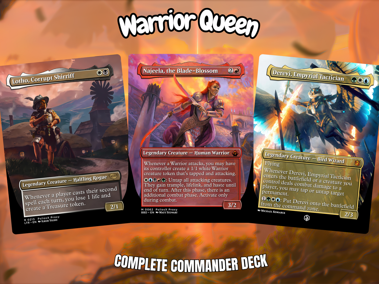 Warrior Queen MTG Proxy Commander Deck
