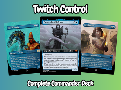 Twitch Control MTG Proxy Commander Deck