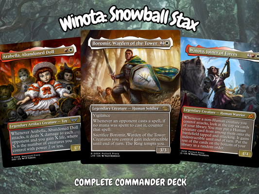 Winota: Snowball Stax MTG Proxy Commander Deck