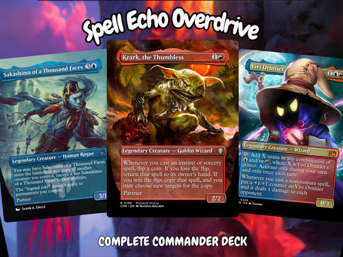 Spell Echo Overdrive MTG Proxy Commander Deck