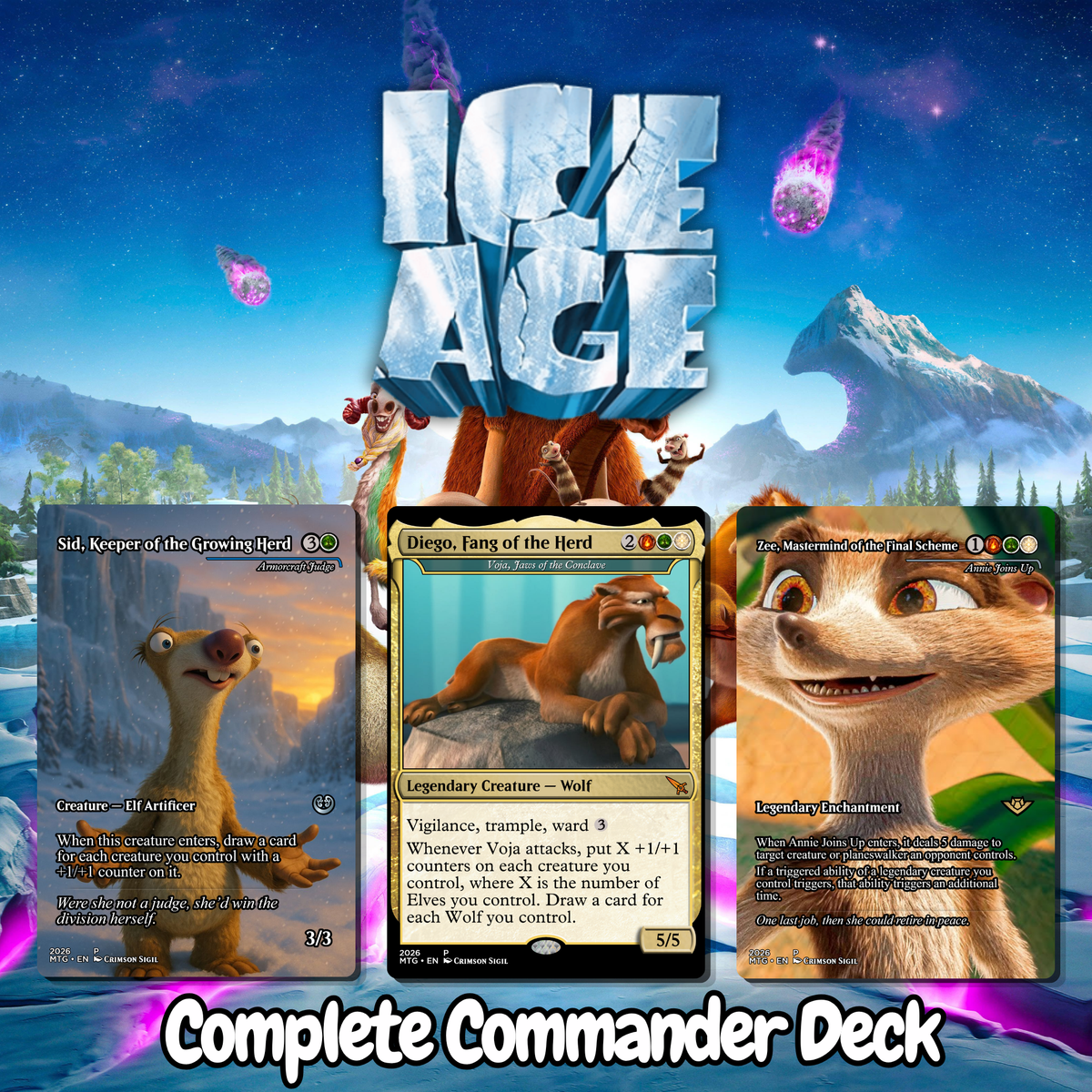 Ice Age MTG Proxy Commander Deck