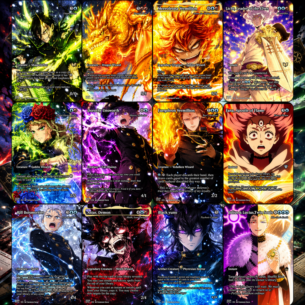 Black Clover MTG Proxy Commander Deck