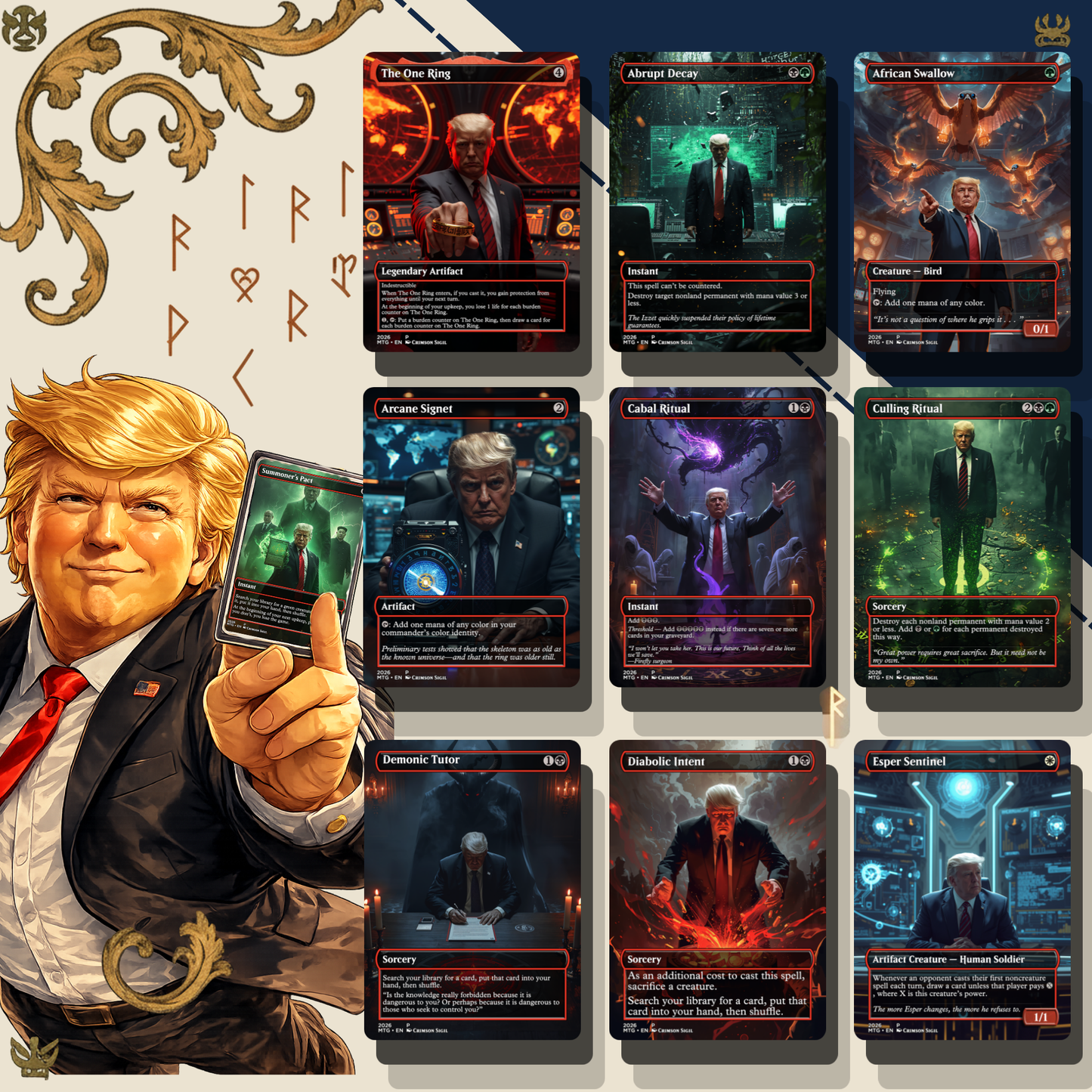 President Leadership & Unity MTG Proxy Commander Deck