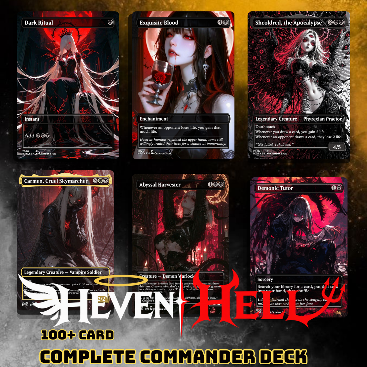Heaven & Hell MTG Proxy Commander Deck