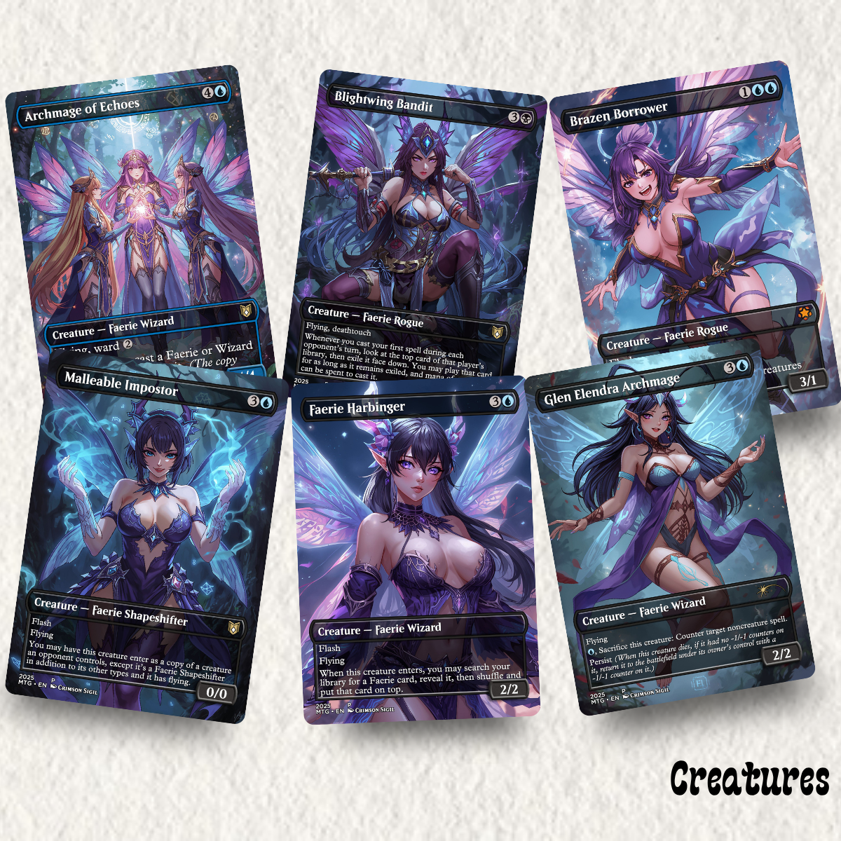 Alela Fearies MTG Proxy Commander Deck