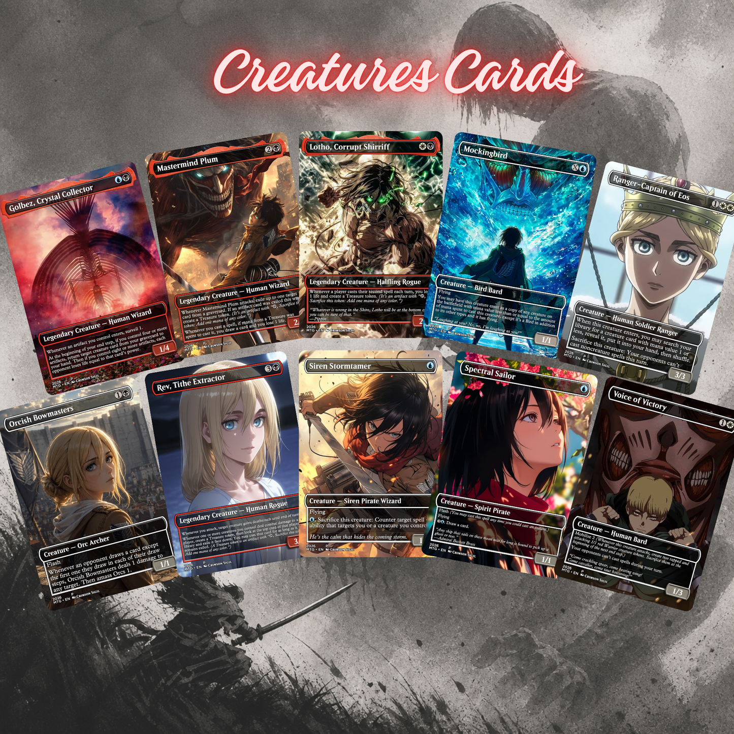 Attack on Titan MTG Proxy Commander Deck