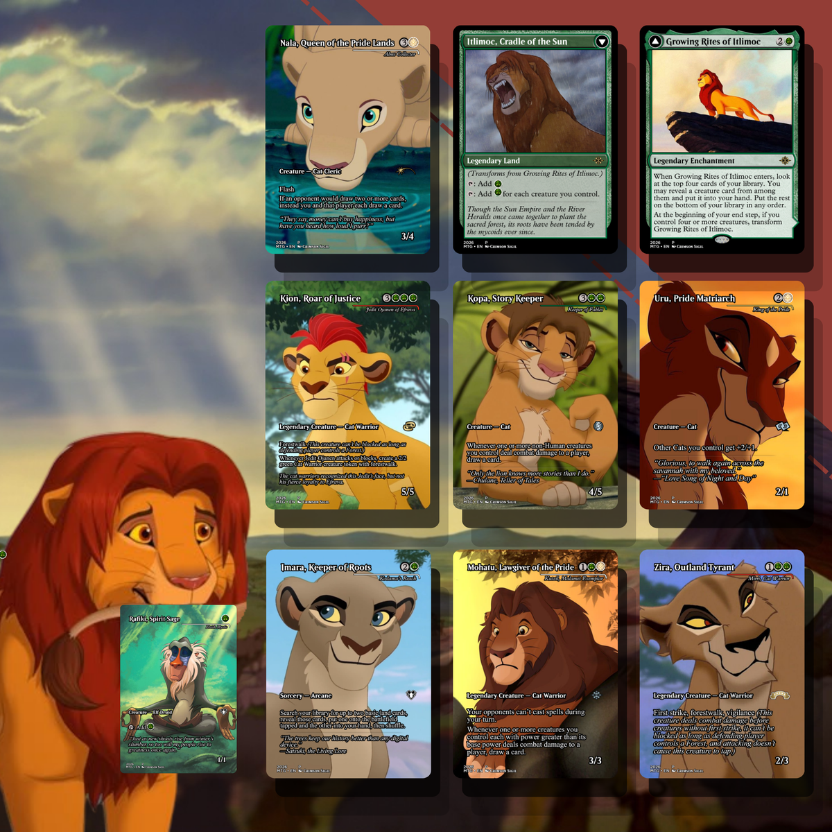 The Lion King MTG Proxy Commander Deck