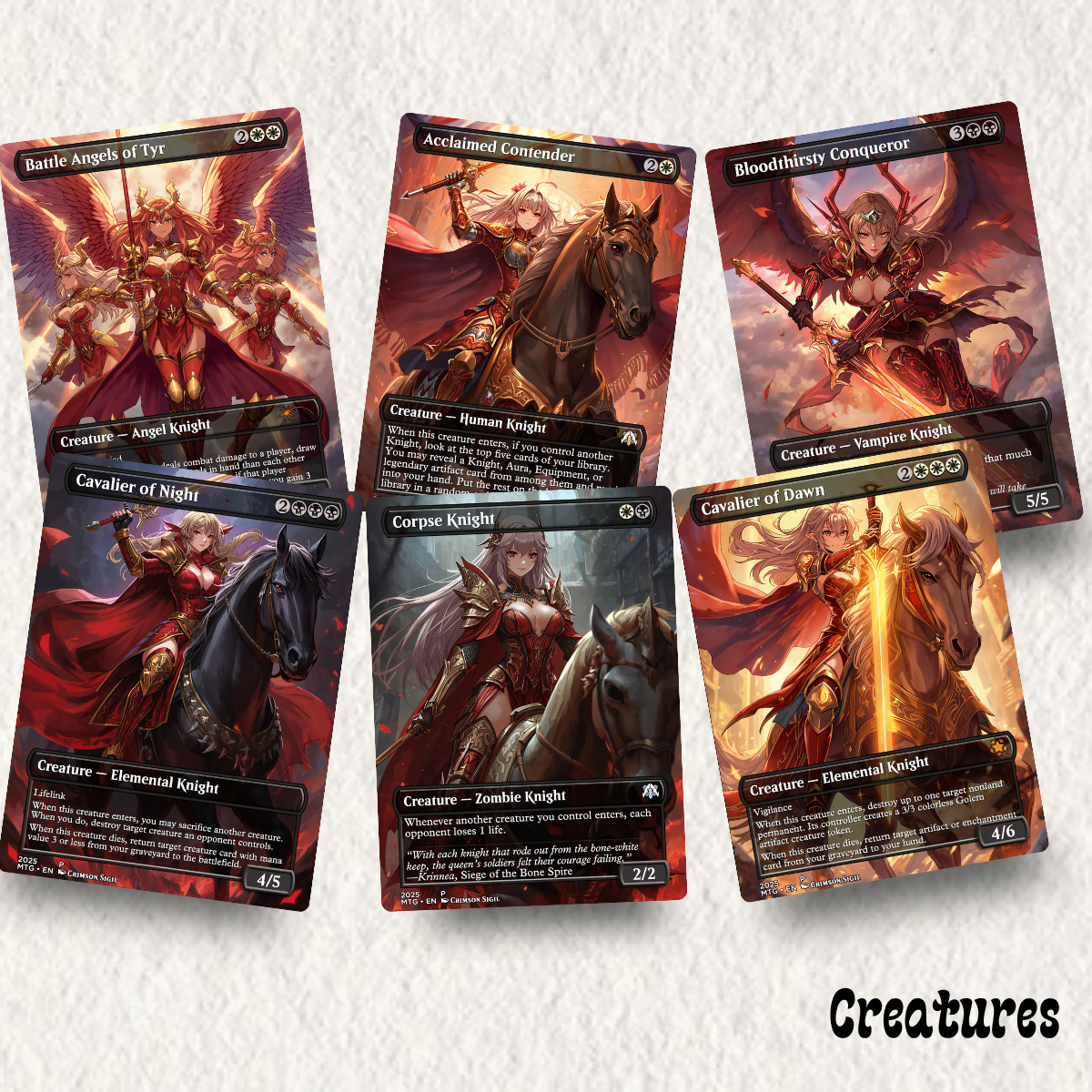 Knight Tribal MTG Proxy Commander Deck