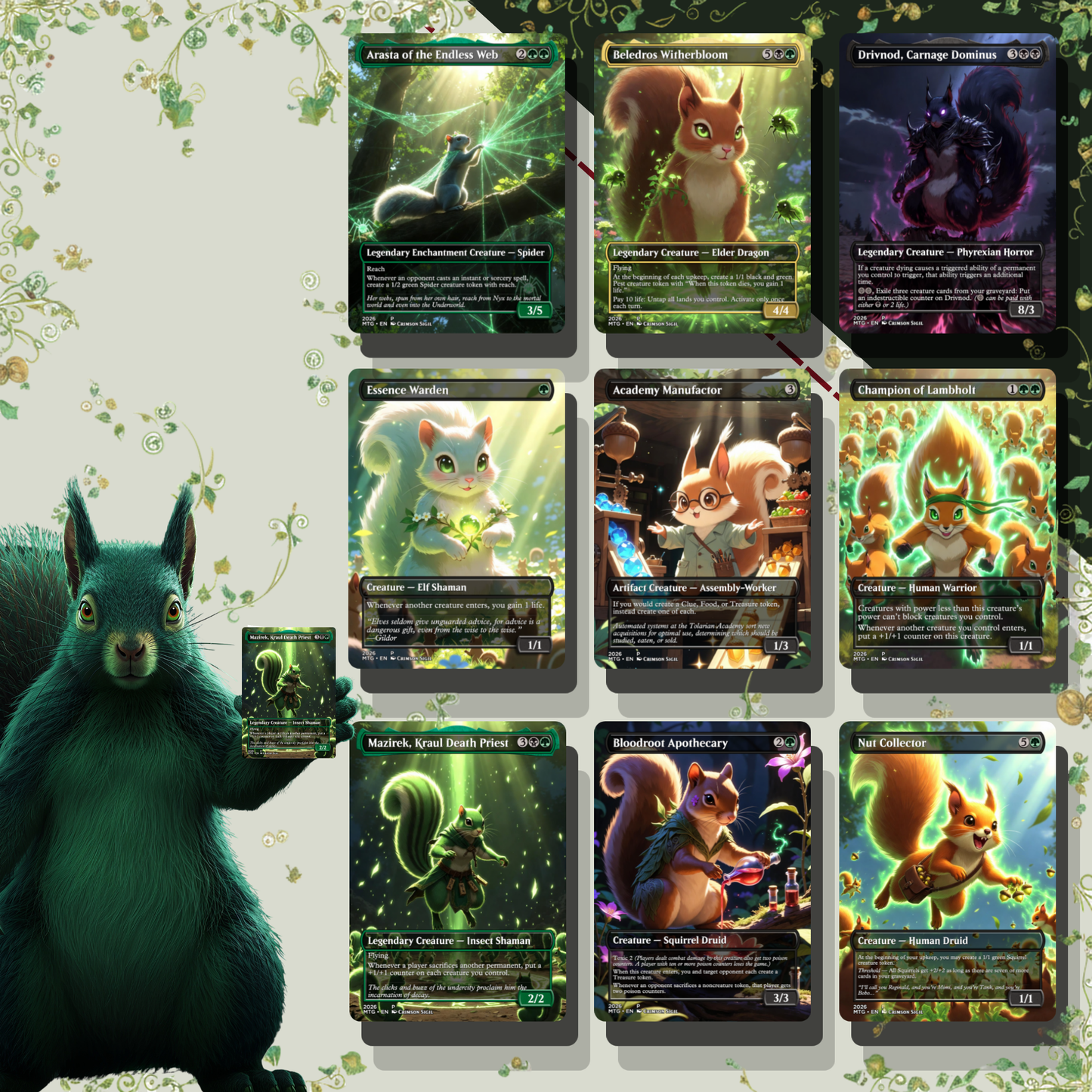 Squirrel Sovereign MTG Proxy Commander Deck