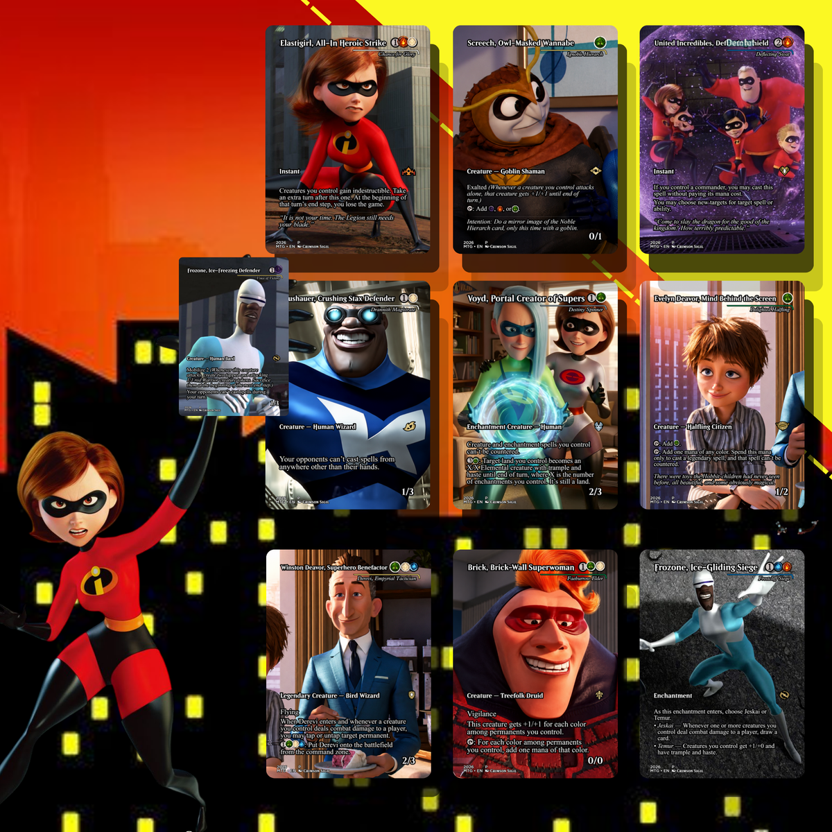 The Incredibles MTG Proxy Commander Deck