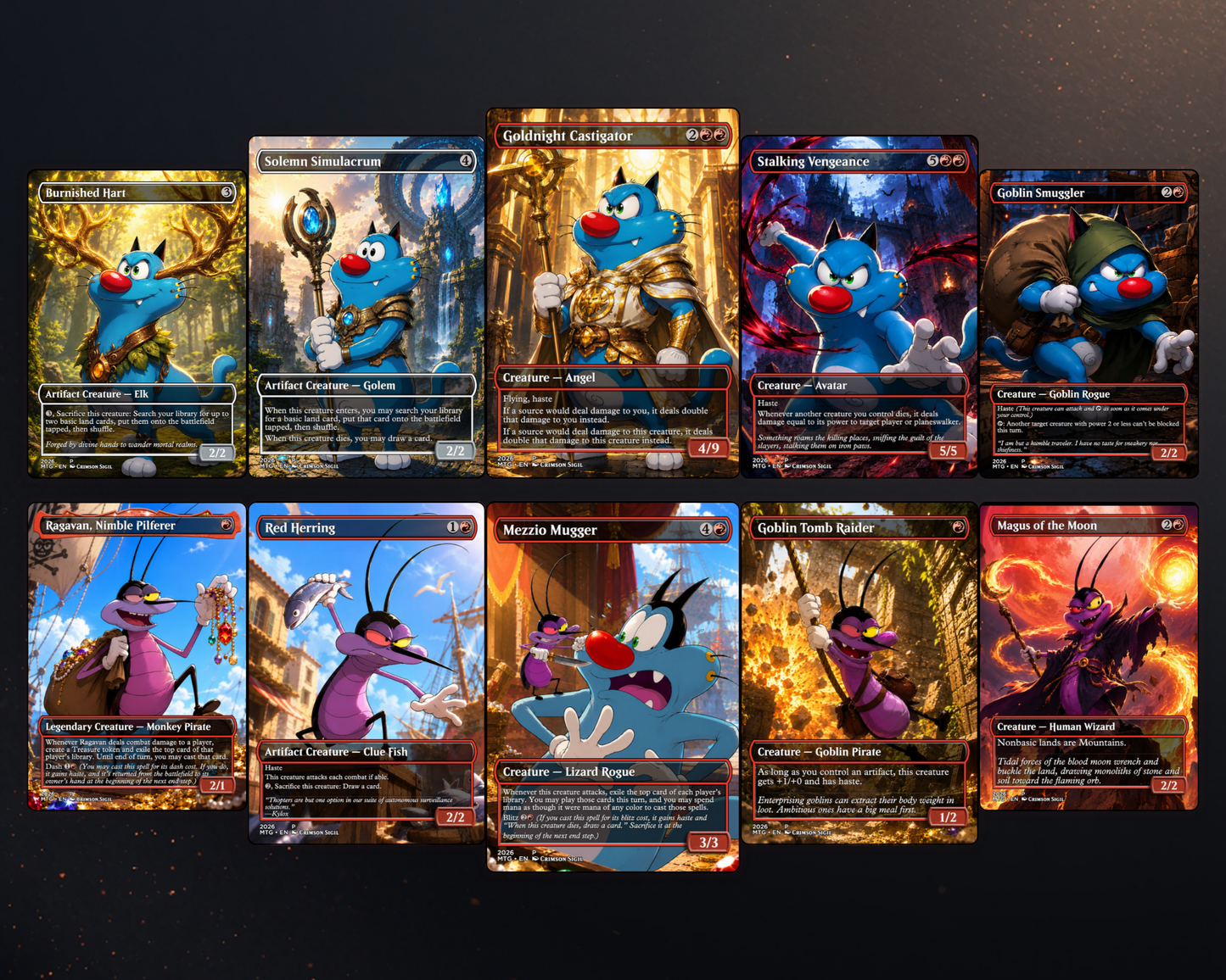 Blue Cat Chaos MTG Proxy Commander Deck