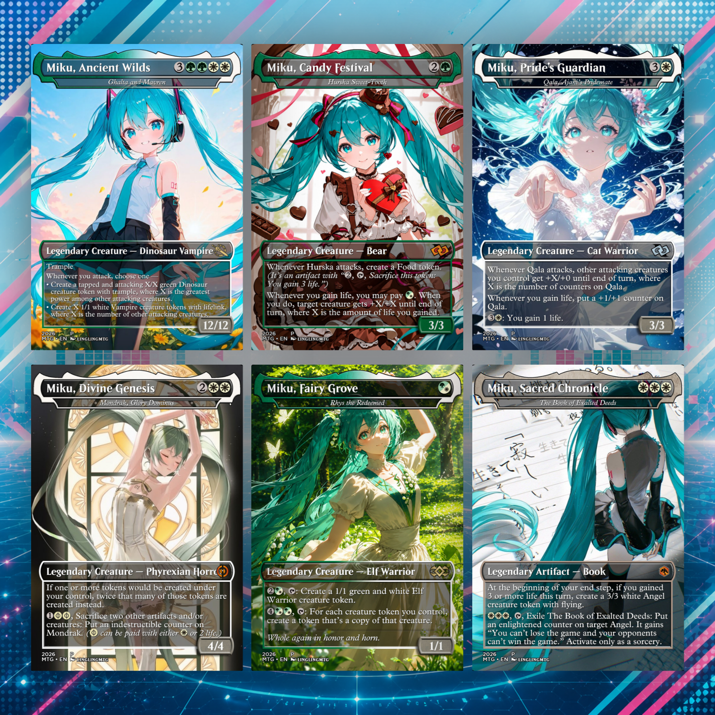 Hatsune Miku MTG Proxy Commander Deck