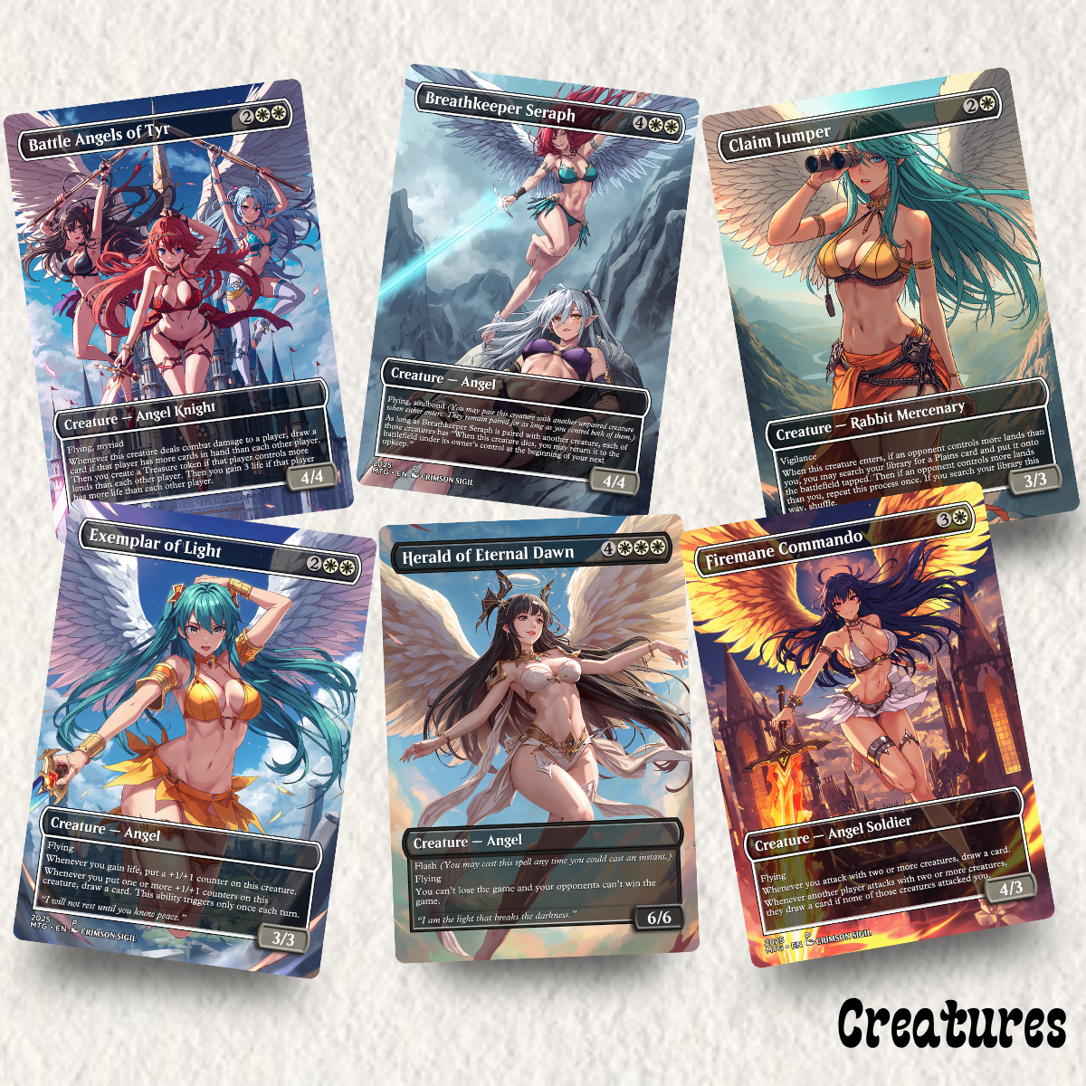 Extra Combat Angels MTG Proxy Commander Deck