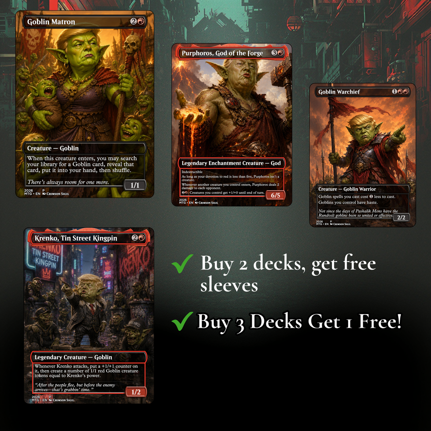 Mr.Gobin Trump MTG Proxy Commander Deck