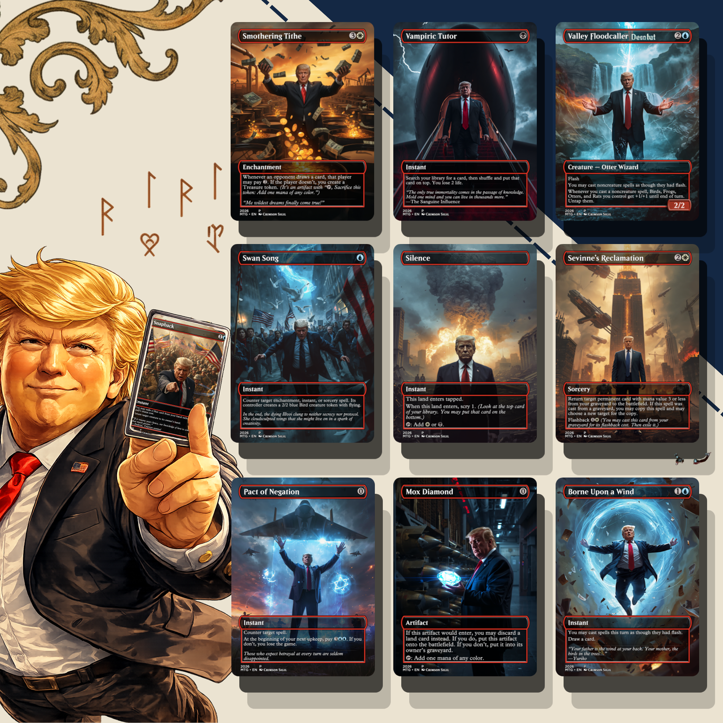 President Leadership & Unity MTG Proxy Commander Deck