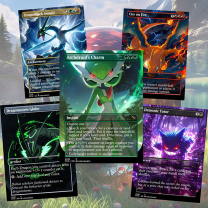 Rayquaza/ Dragon Tribal MTG Proxy Commander Deck
