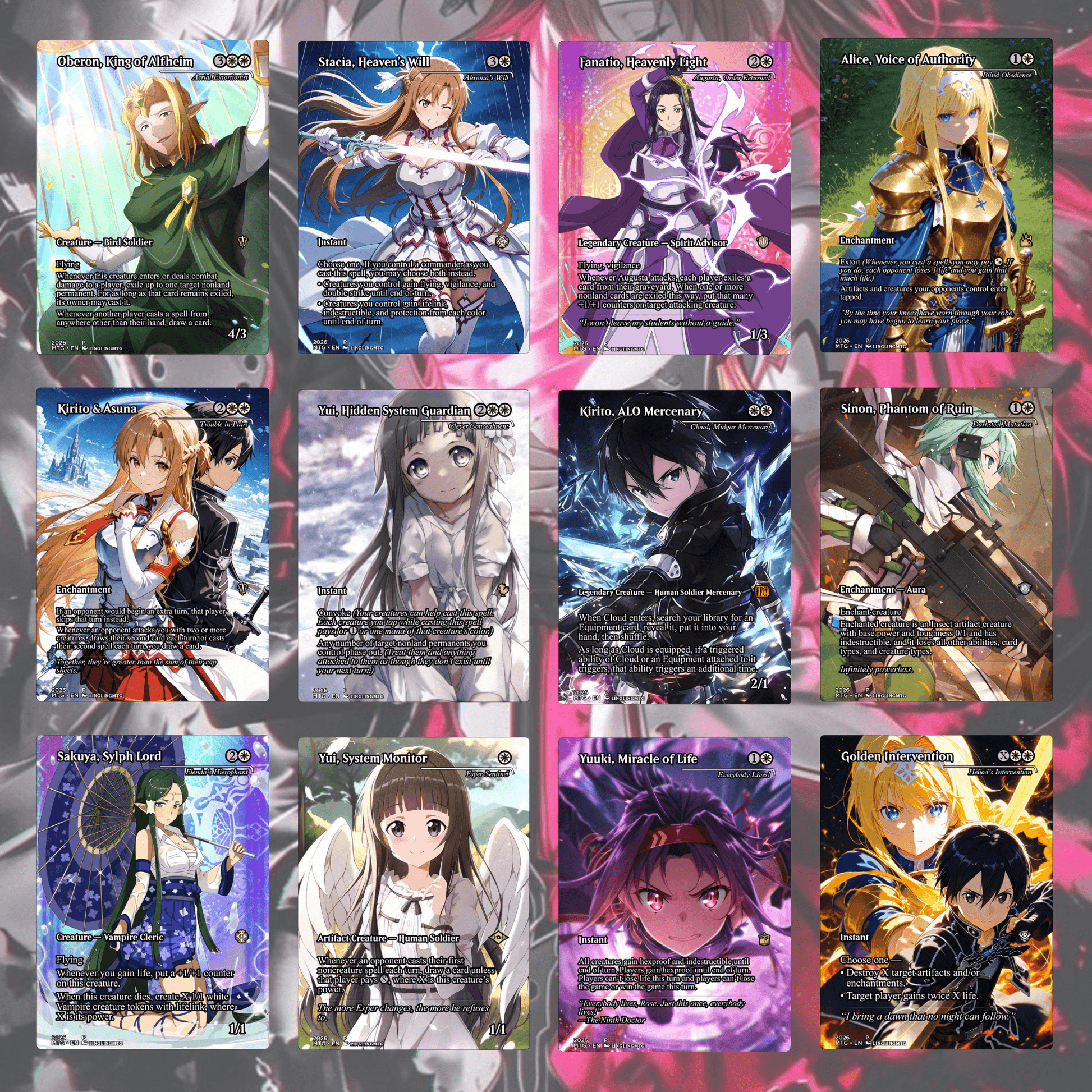 Sword Art Online MTG Proxy Commander Deck