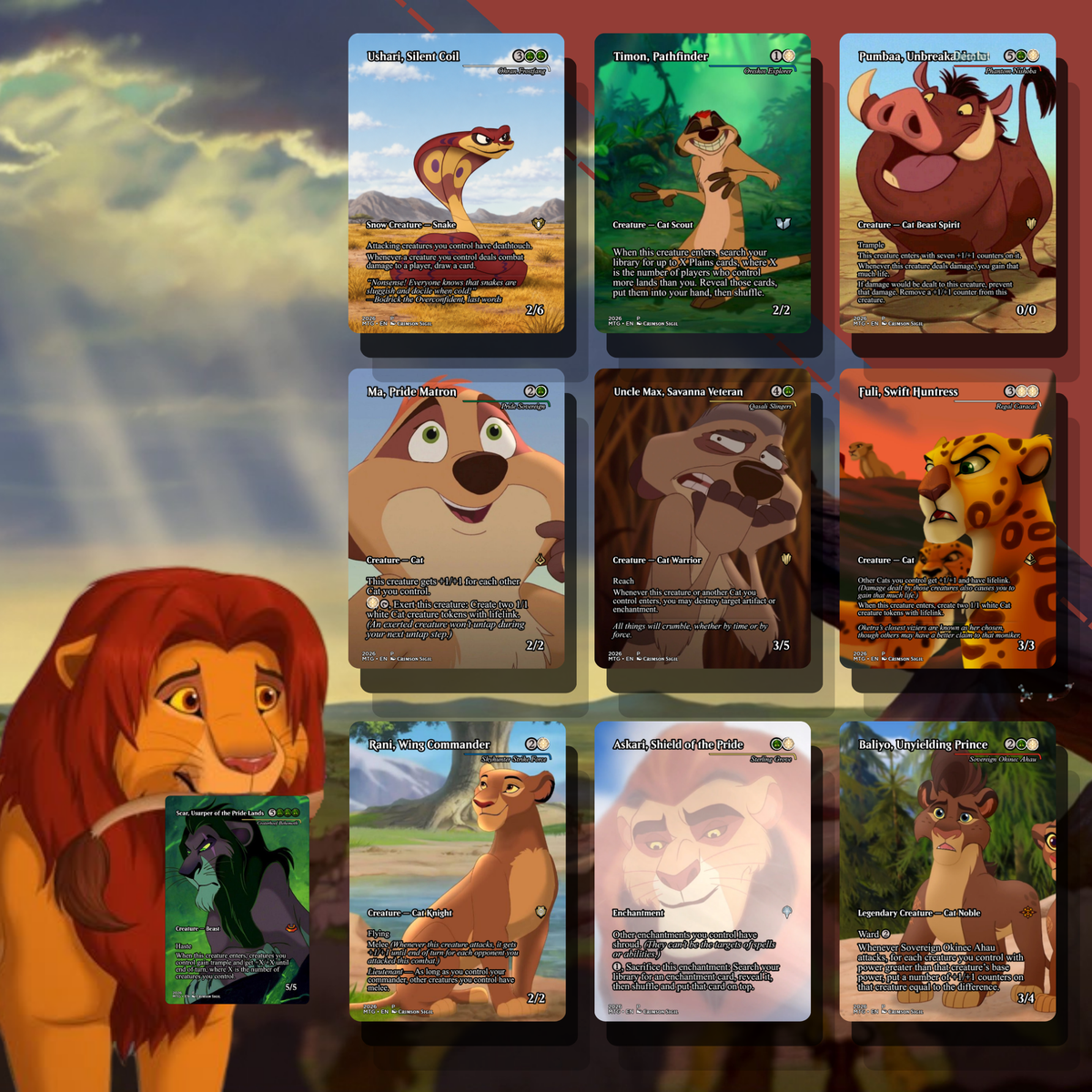 The Lion King MTG Proxy Commander Deck