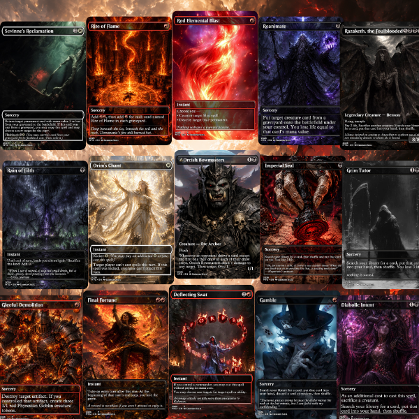 Heaven Fire Cataclysm MTG Proxy Commander Deck