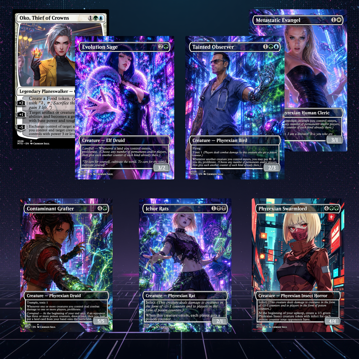 Cyberpunk MTG Proxy Commander Deck