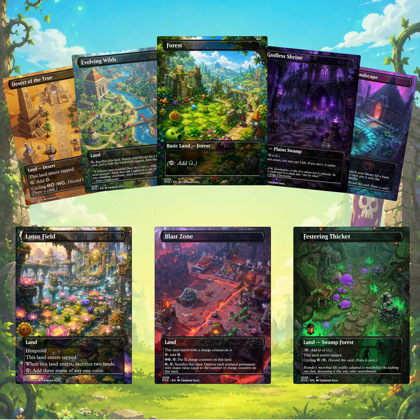 Plants & Zombies MTG Proxy Commander Deck