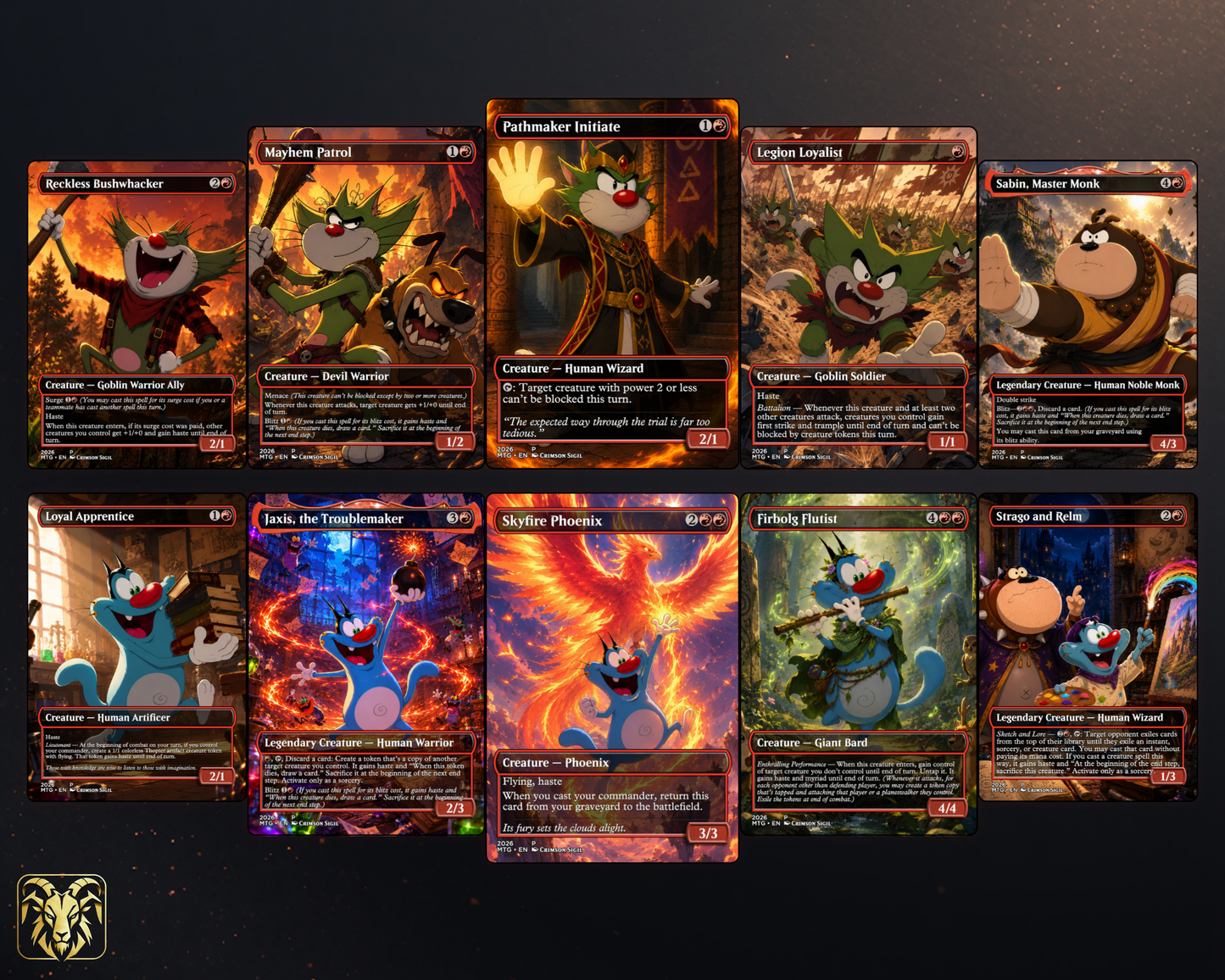 Blue Cat Chaos Treasure Rush MTG Proxy Commander Deck