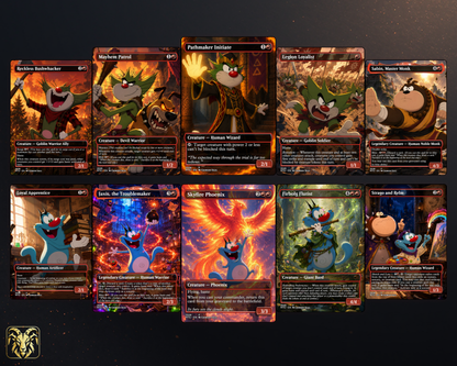 Blue Cat Chaos Treasure Rush MTG Proxy Commander Deck
