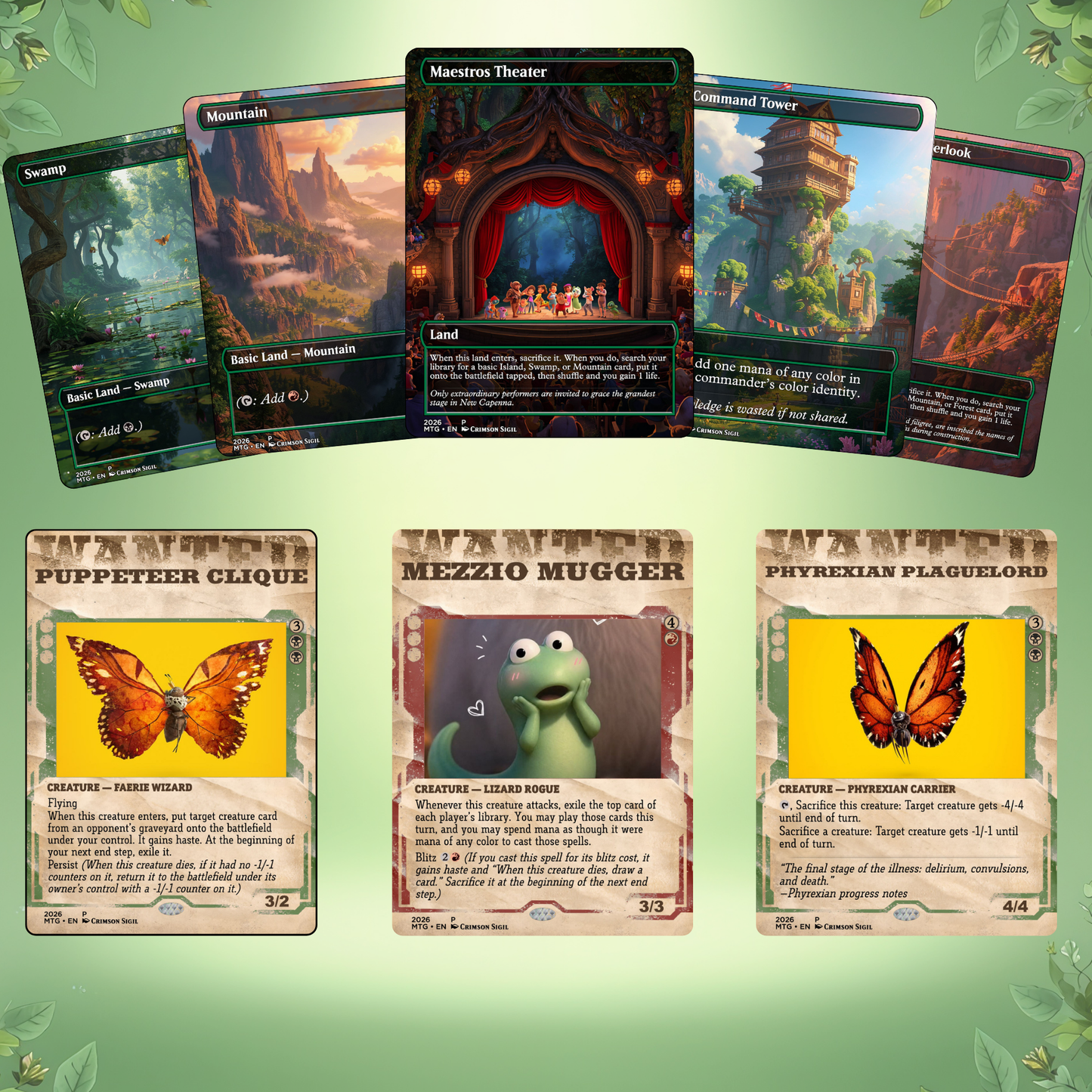 Green Lizards MTG Proxy Commander Deck
