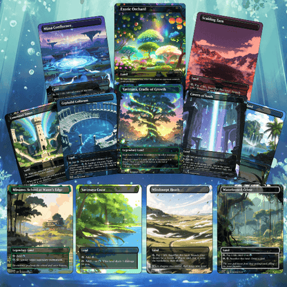 Frog Grove MTG Proxy Commander Deck with high quality MTG proxies and unique land cards showcased in a vibrant design.