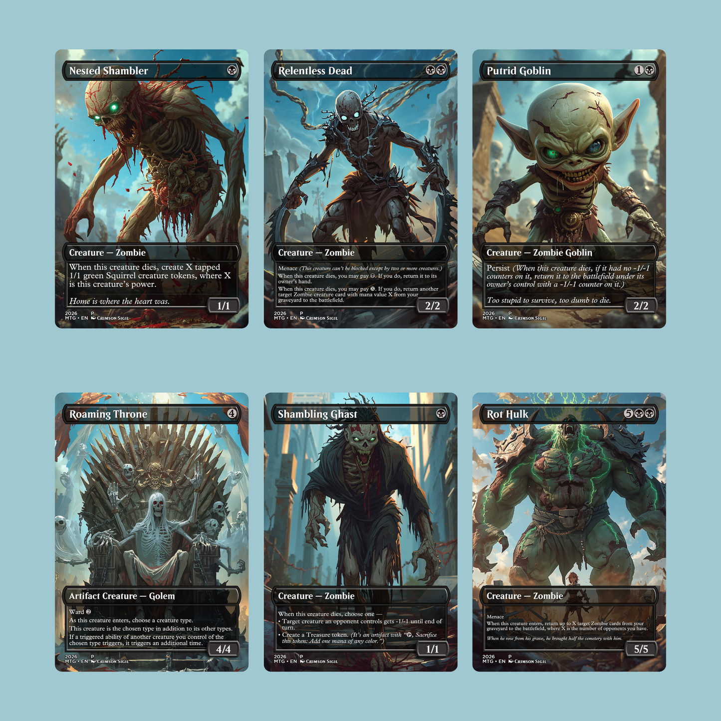 Zombie Tribal MTG Proxy Commander Deck