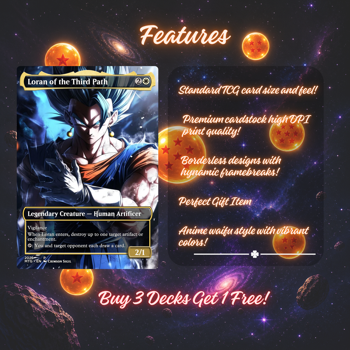 Dragonball Super  MTG Proxy Commander Deck