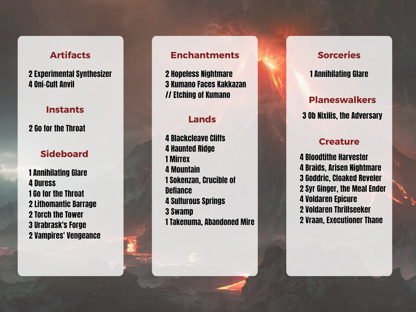 Ember Anvil MTG Proxy Commander Deck