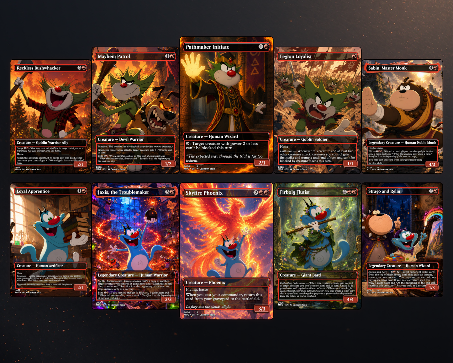 Blue Cat Chaos MTG Proxy Commander Deck