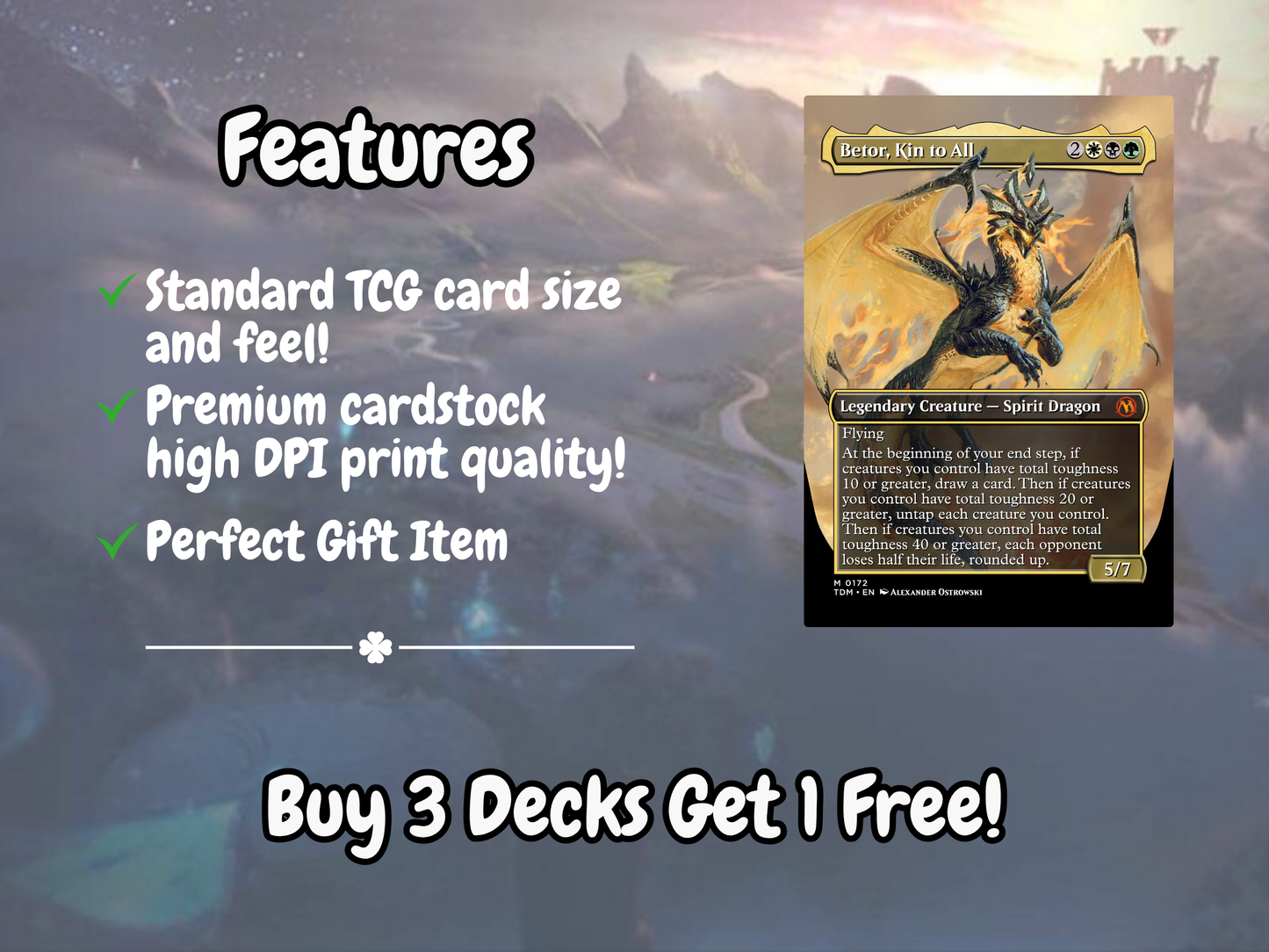 How to Train Ur- Dragon MTG Proxy Commander Deck